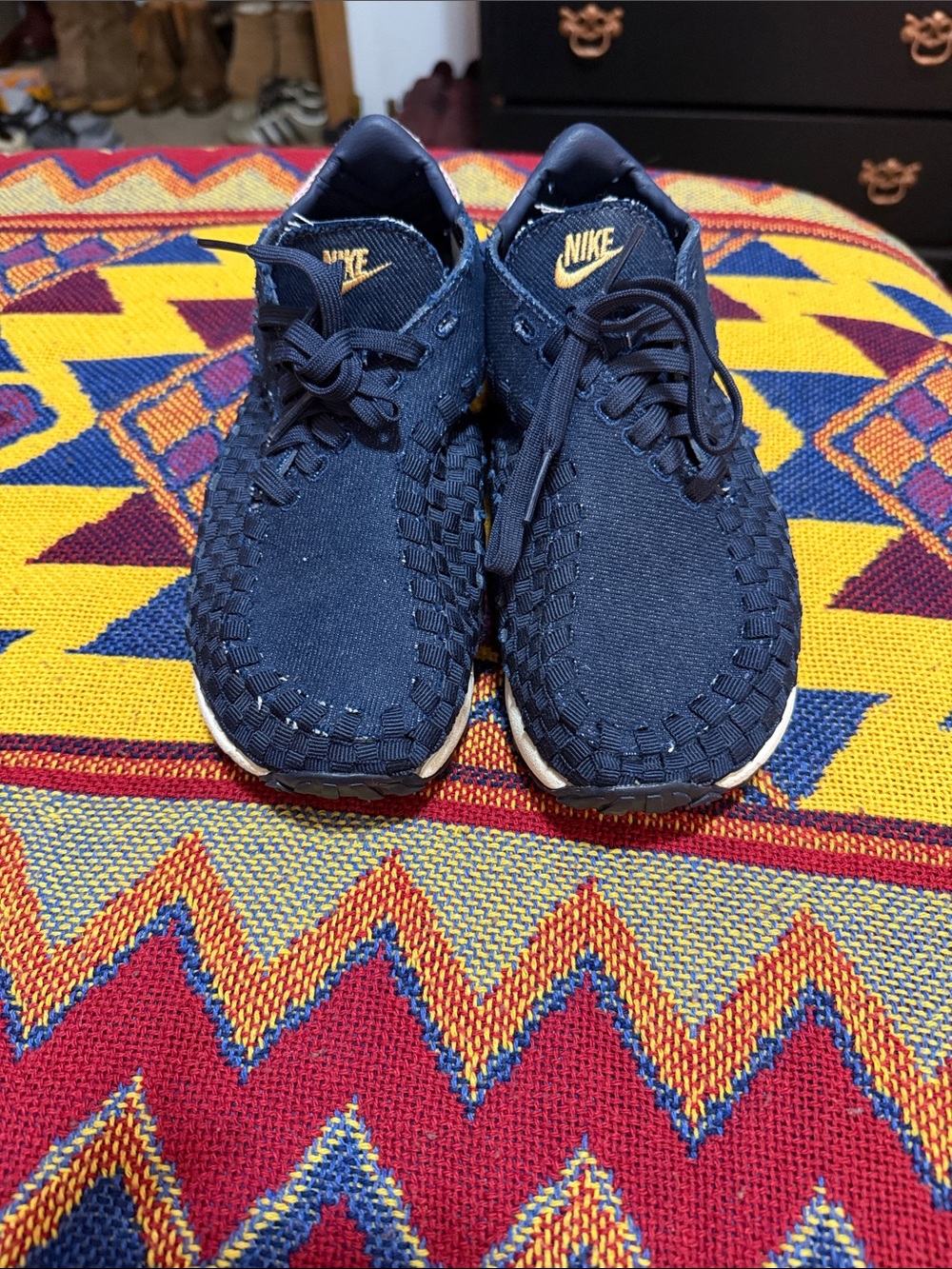 Nike Navy Woven Lace-Up Casual Sneakers